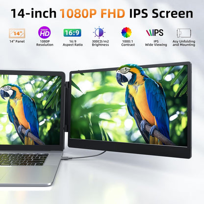 ZUMWALT 14" Triple Laptop Screen Extende
