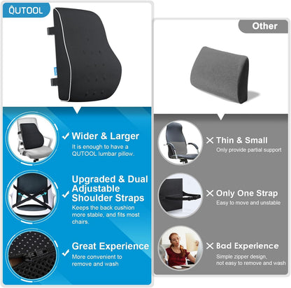 QUTOOL Memory‑Foam Lumbar Support Pillow