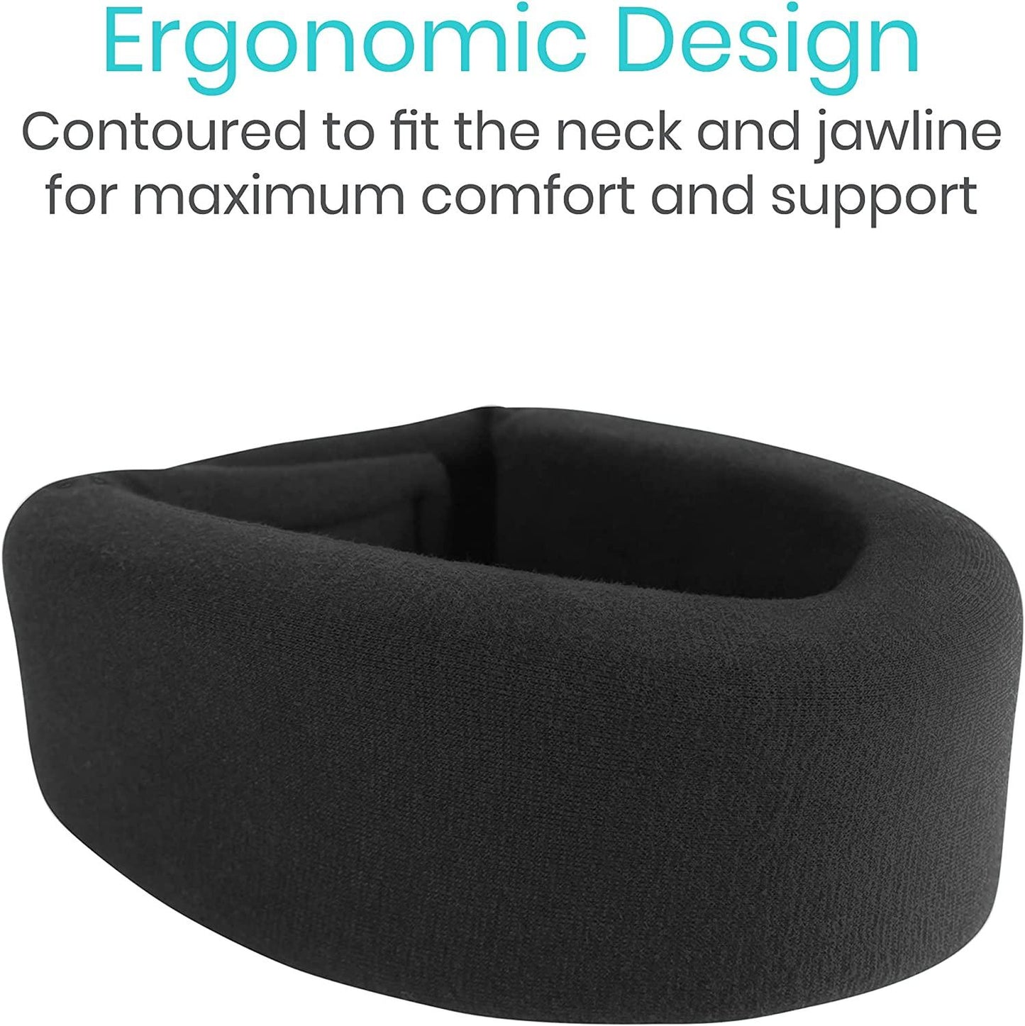 Neck Brace - Foam Cervical Collar, Black