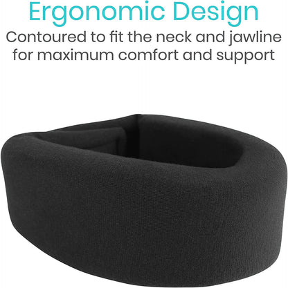 Neck Brace - Foam Cervical Collar, Black