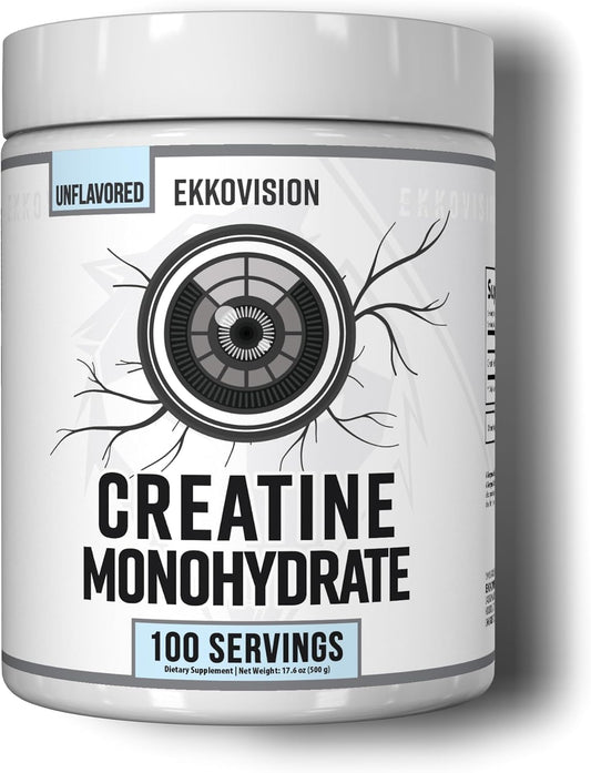 Ekkovision Creatine Monohydrate, 100 Servings, Unflavored