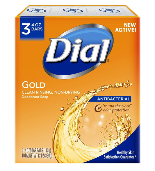 Antibacterial Soap - Gold 4 oz, 3 Bars