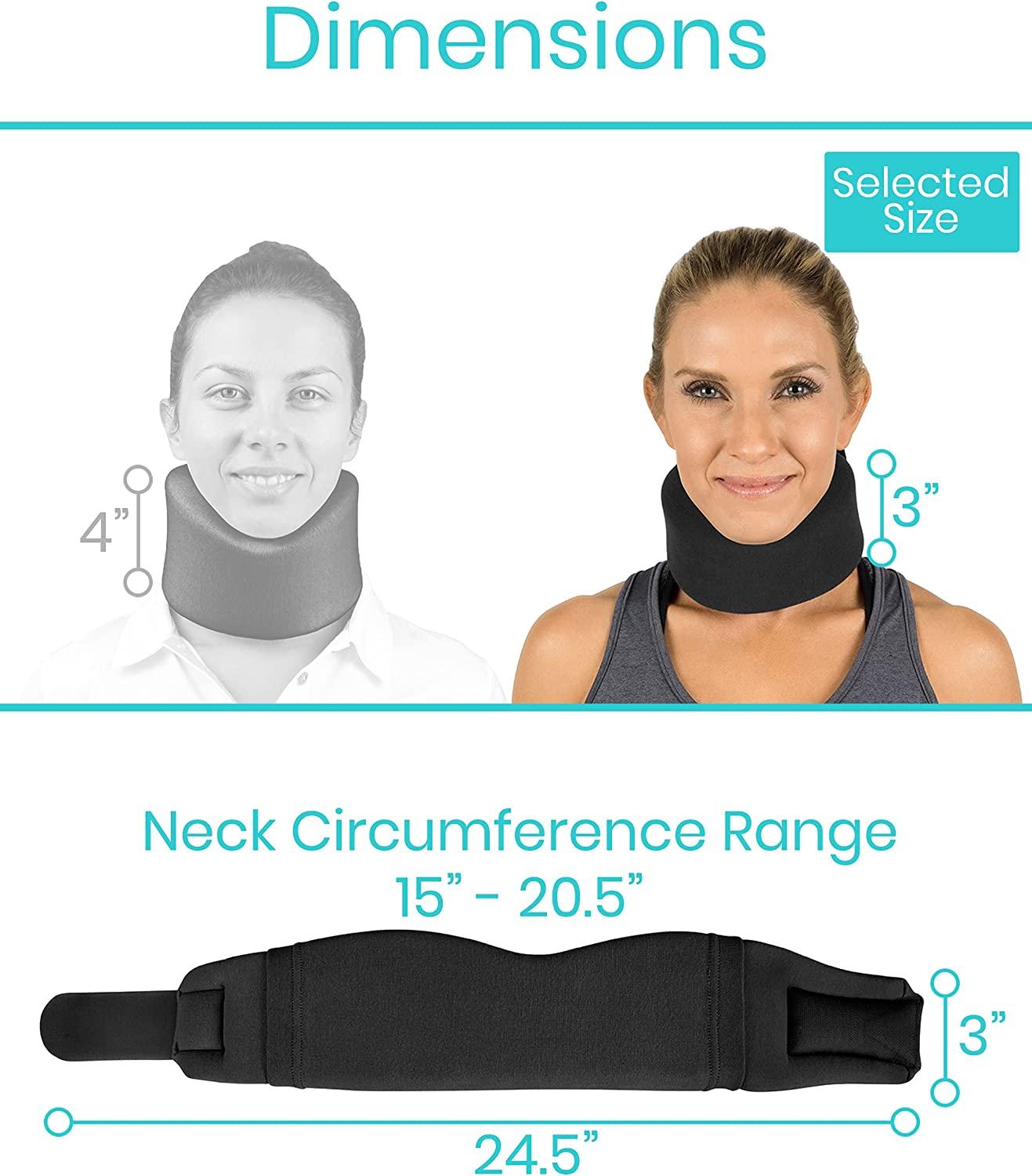 Neck Brace - Foam Cervical Collar, Black