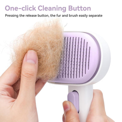 Cat Brush - Self-Cleaning for Short & Long Hair