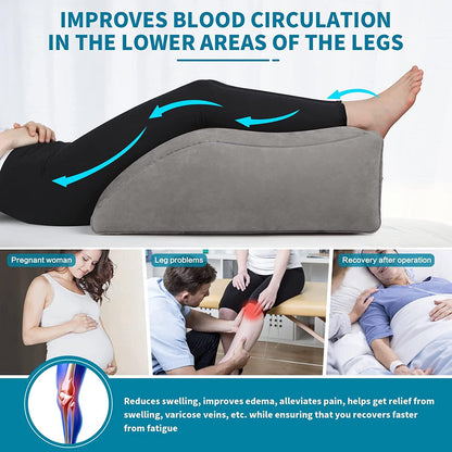 Leg Elevation Pillow - Inflatable Comfort, Grey