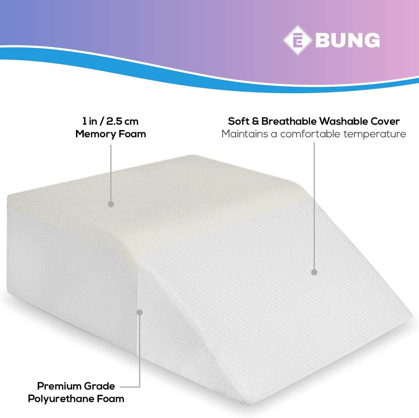 Leg Elevation Memory Foam Pillow - Sleep Support