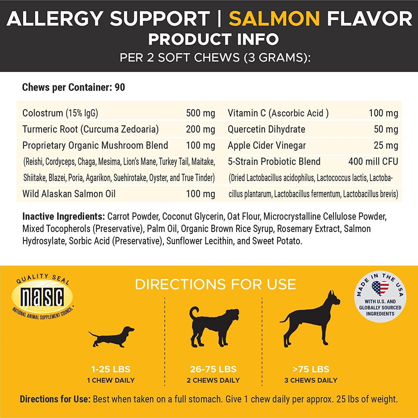 Dog Allergy Relief Chews - Salmon