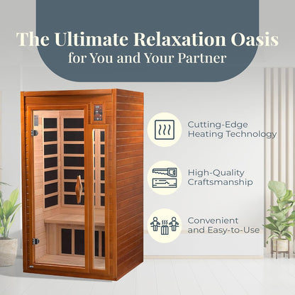 DYNAMIC SAUNAS 2-Person Home Sauna with Infrared Lighting