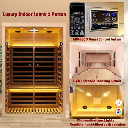 Hemlock 2 Person Low EMF Far Infrared Sauna