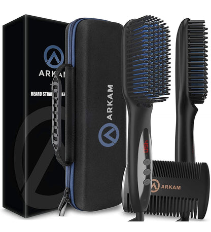 Beard Straightener - Heated Brush for Men
