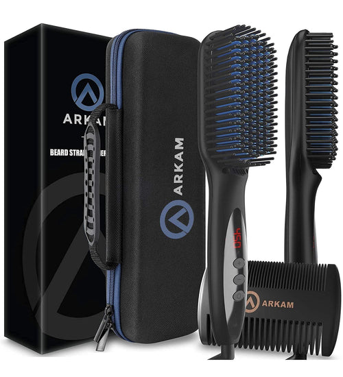 Beard Straightener - Heated Brush for Men