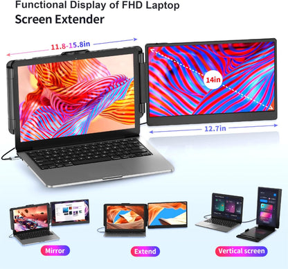 14" Dual Laptop Screen Extender