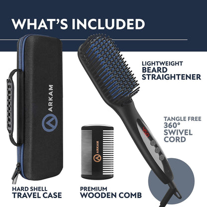 Beard Straightener - Heated Brush for Men