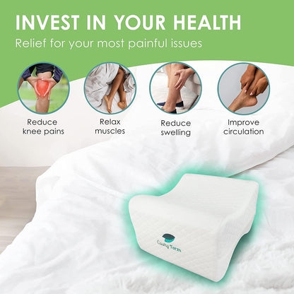 Knee Pillow for Side Sleepers - White
