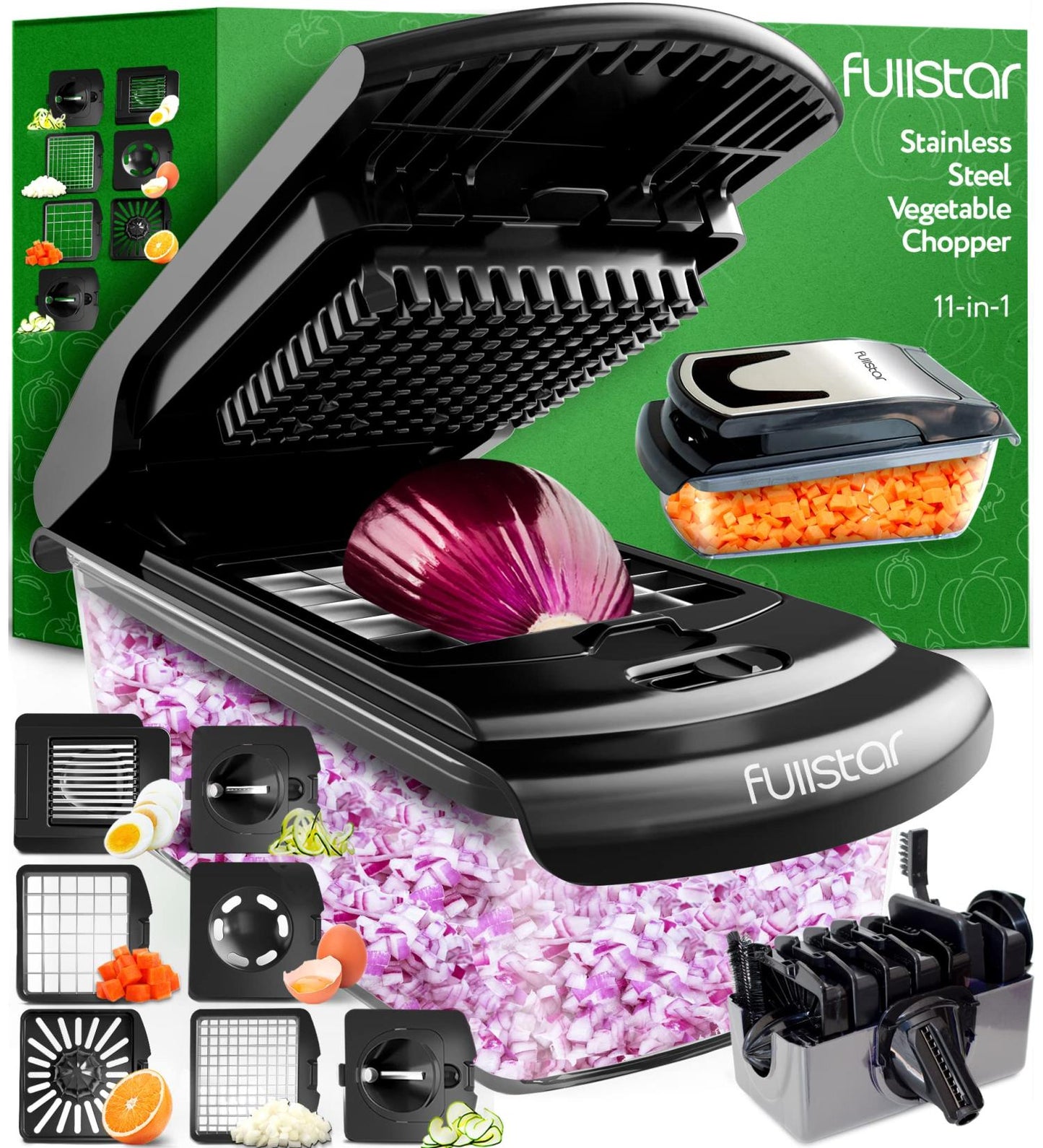 Vegetable Chopper - 7-in-1 Stainless Steel