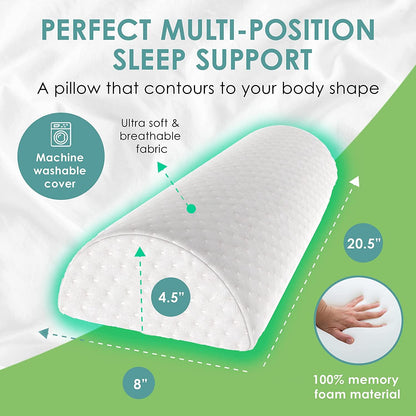 Bolster Pillow for Lumbar and Leg Support - Semi Roll
