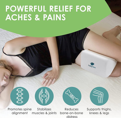 Knee Pillow for Side Sleepers - White