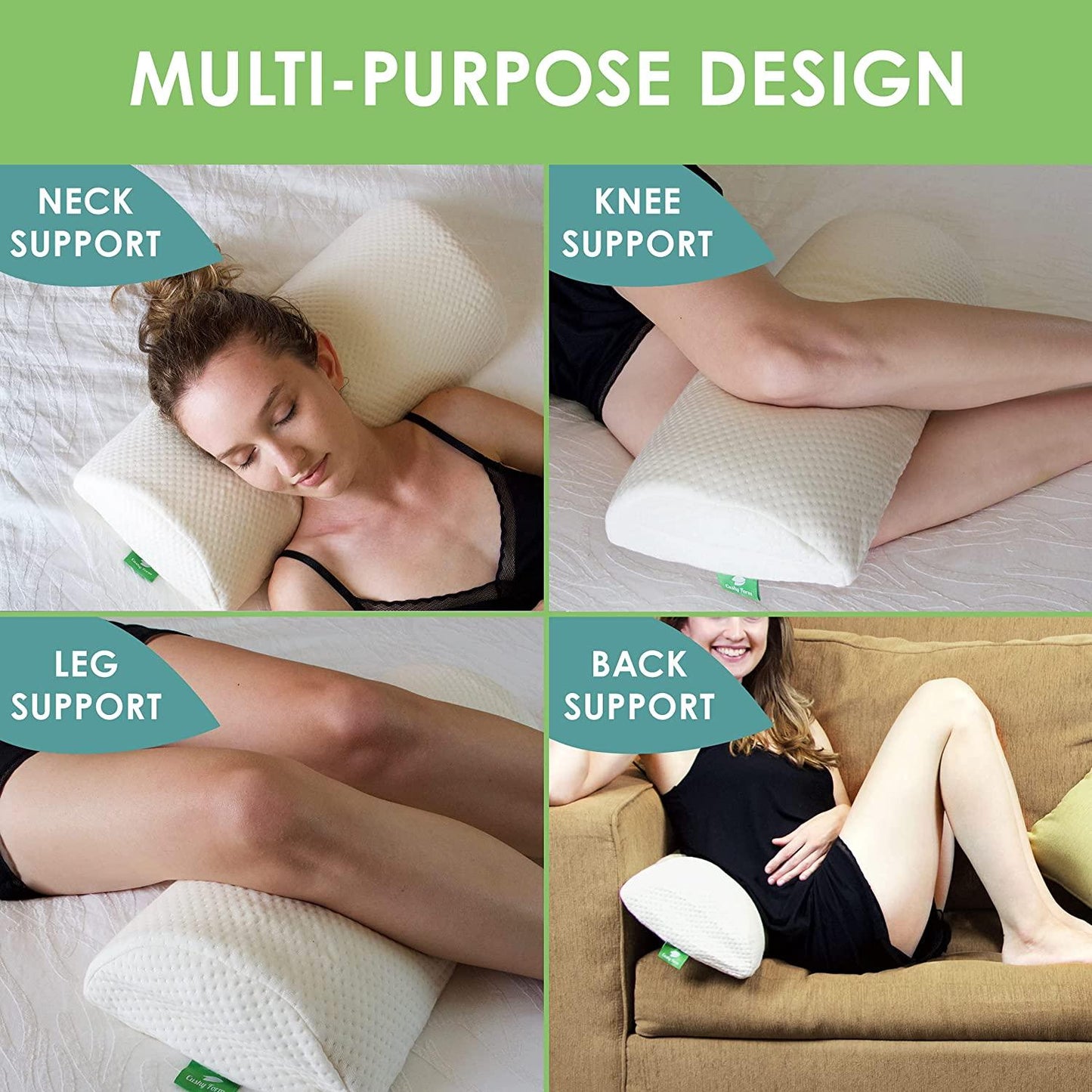 Bolster Pillow for Lumbar and Leg Support - Semi Roll