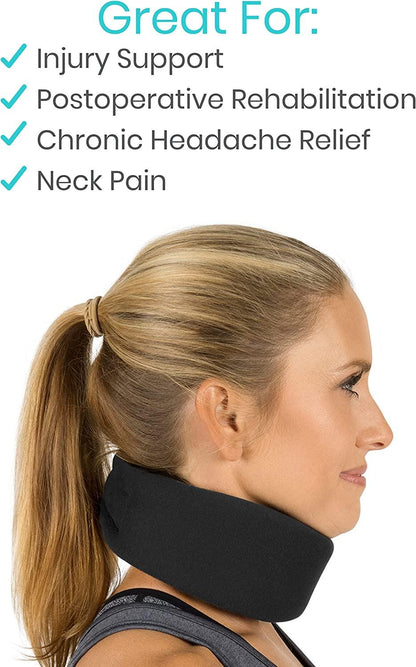 Neck Brace - Foam Cervical Collar, Black