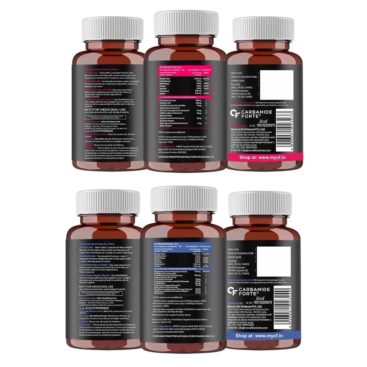 Carbamide Forte Day & Night Fat Burner for Weight Loss
