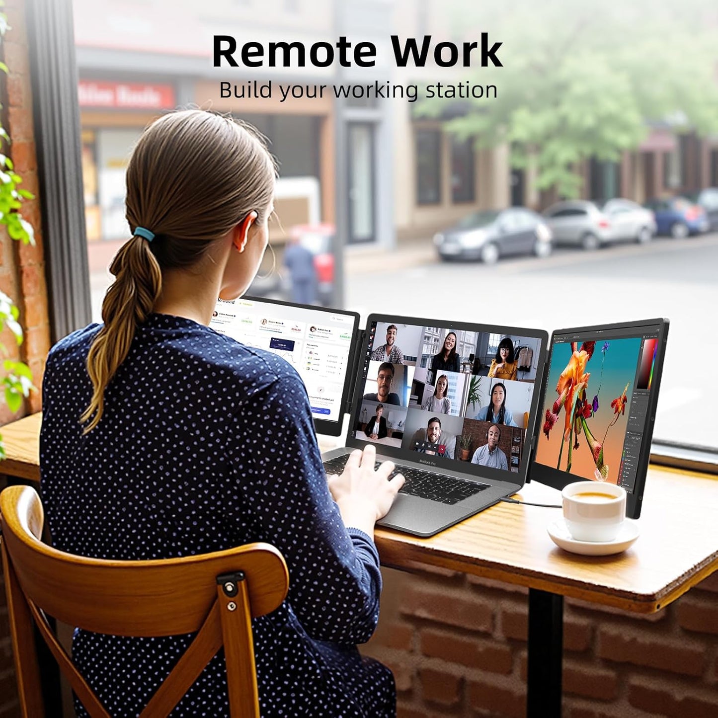 ZUMWALT 14" Triple Laptop Screen Extende
