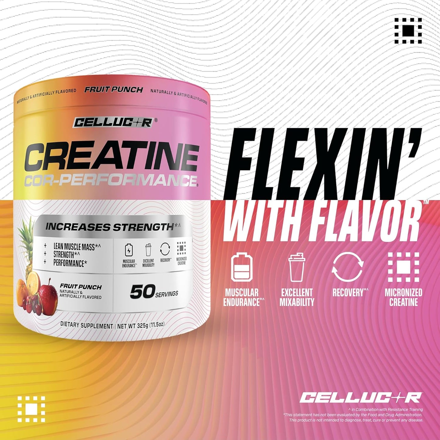 Cellucor Creatine Powder, 50 Fruit Punch