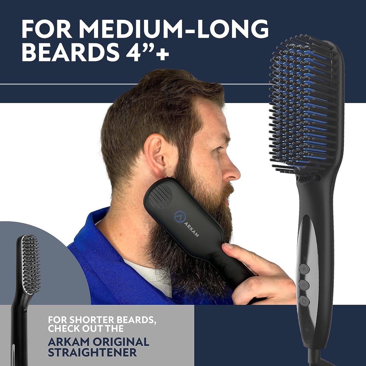 Beard Straightener - Heated Brush for Men