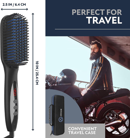 Beard Straightener - Heated Brush for Men