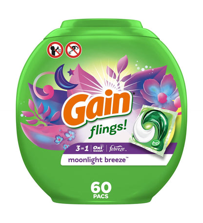 Laundry Detergent Pacs - Moonlight Breeze, 60 Count