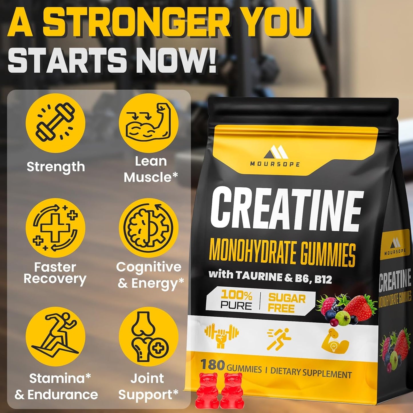 Sugar-Free Creatine Monohydrate Gummies