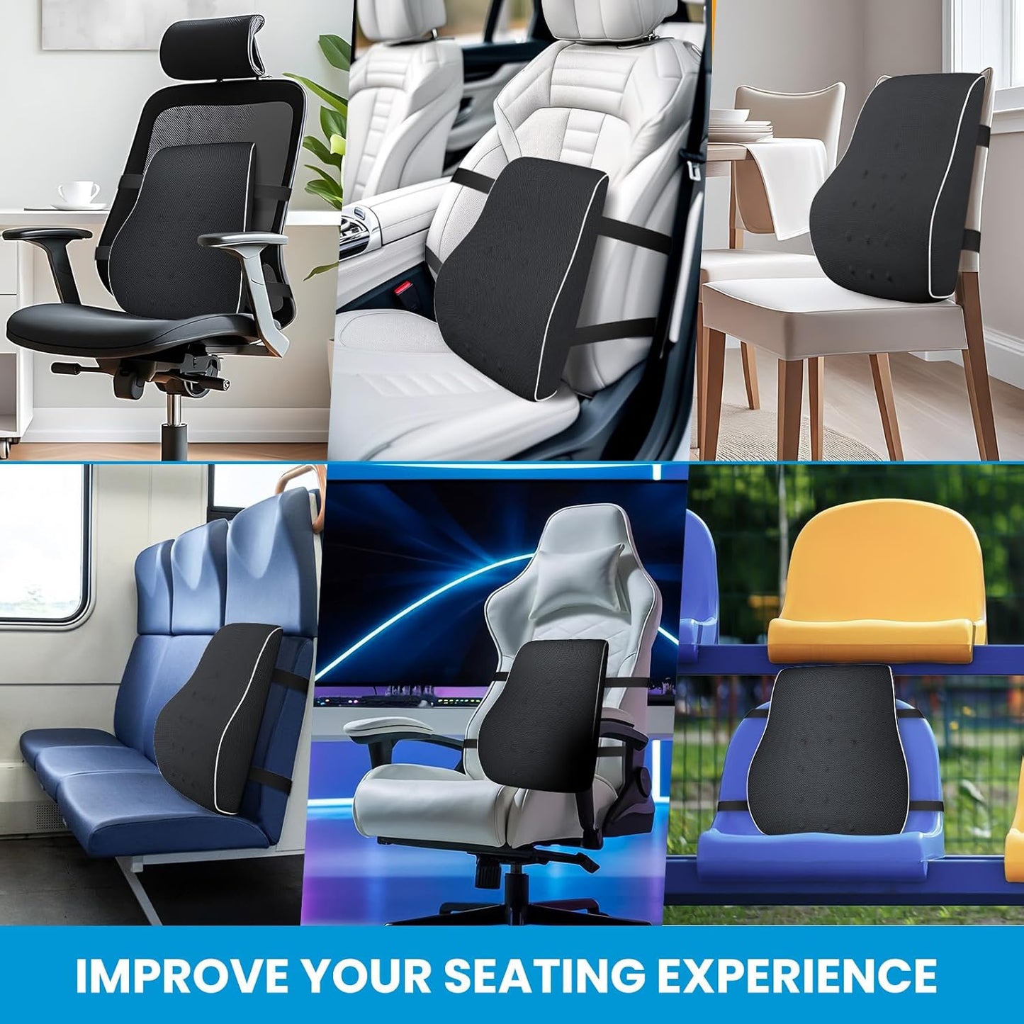QUTOOL Memory‑Foam Lumbar Support Pillow