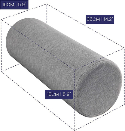 Neck Bolster Pillow Roll - Memory Foam, Grey