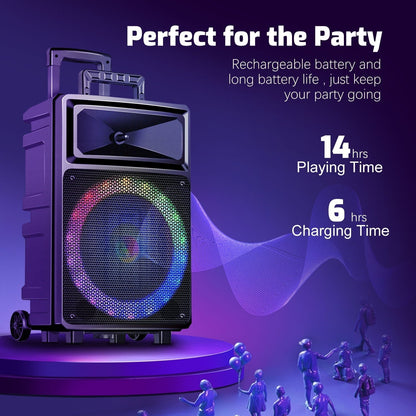 Seenda Karaoke Machine with 2 Wireless Microphones