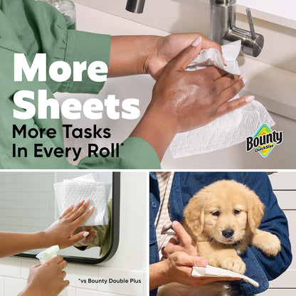 Bounty Quick Size Paper Towels – 8 Family Rolls (Equals 20 Regular Rolls)