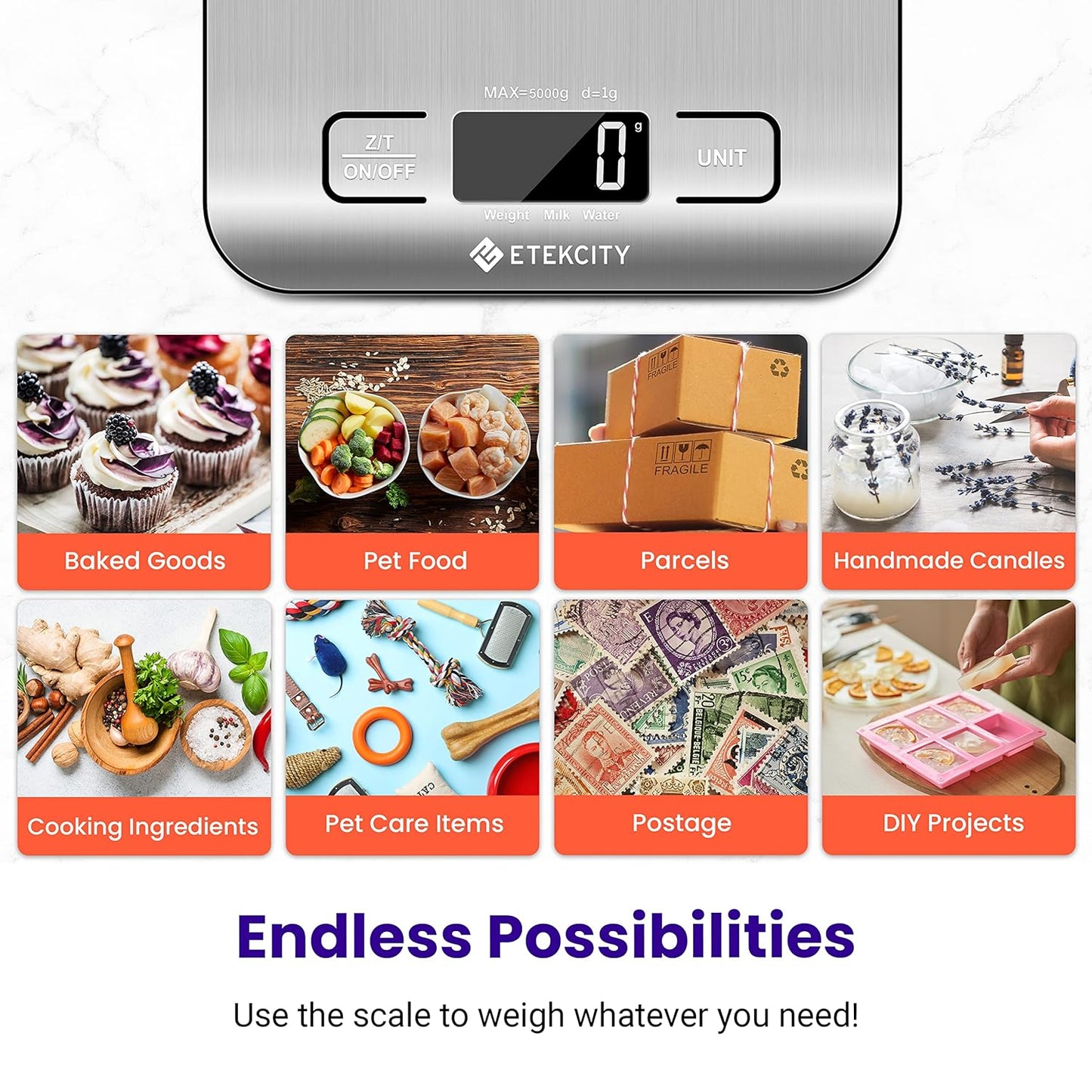 Etekcity Digital Kitchen Scale – Grams/Ounce
