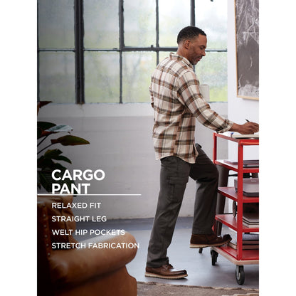 Wrangler Men's and Big Men's Relaxed Fit Cargo Pants With Stretch