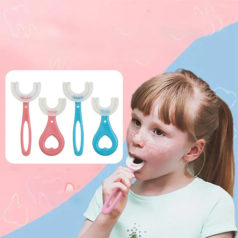U-Shaped Kids Toothbrush – 3-Pack Soft Silicone