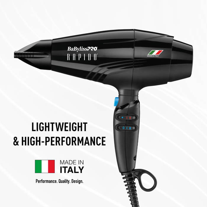 Rapido Black Dryer – Italian-Made Power