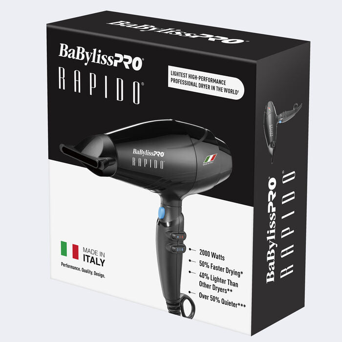 Rapido Black Dryer – Italian-Made Power