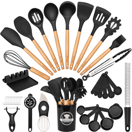 Astercook Silicone Cooking Utensils Set