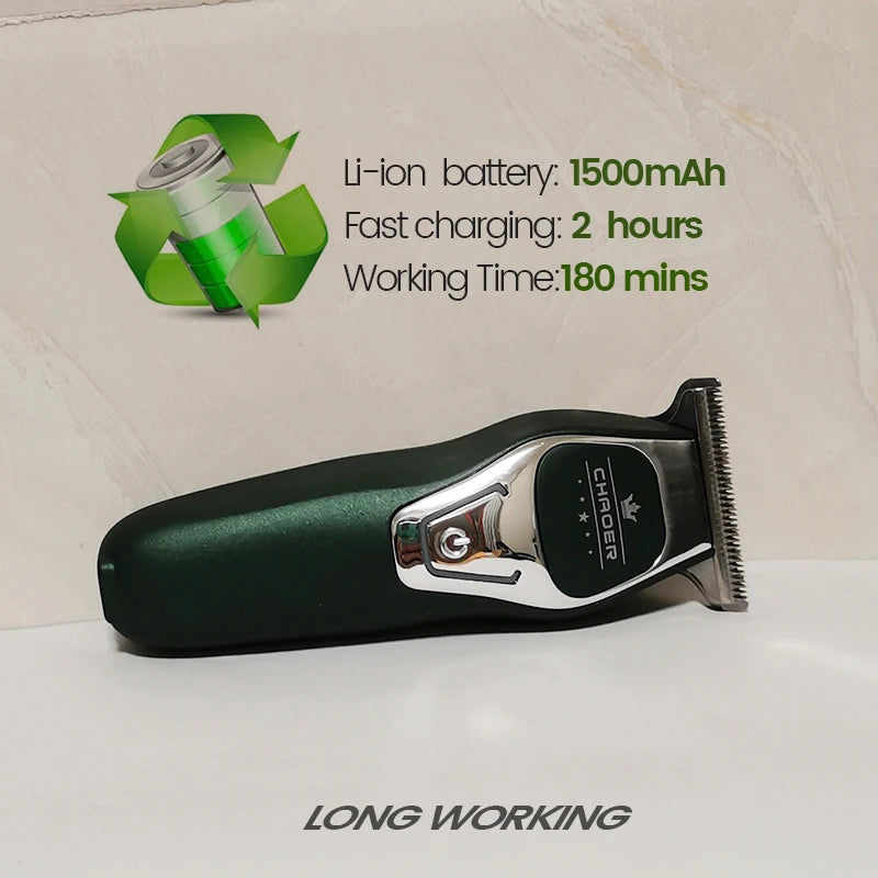 Cordless T-Blade Hair Clipper, 0mm Bald Head Trimmer for Men,