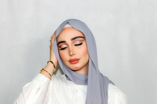 Premium Chiffon Grey Hijab