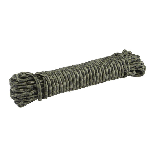 Haul-Master 75ft Camo Rope, 38 Diamond Braid Polypropylene