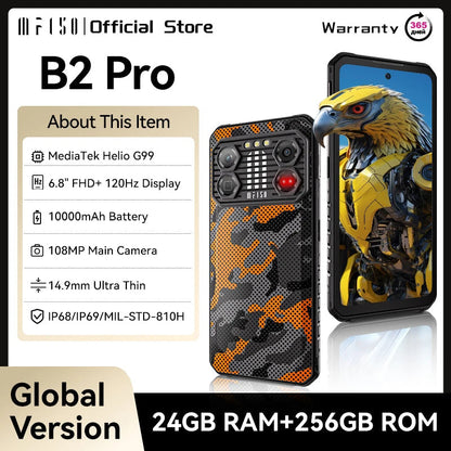 IIIF150 B2 Pro Rugged Smartphone, 24GB+256GB, 108MP Camera, 10000mAh