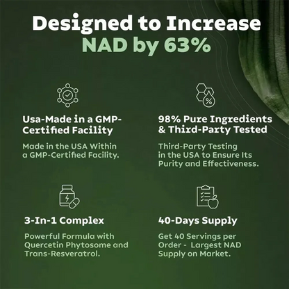 Longevity Pro NAD+ Booster 900 mg – Nicotinamide Riboside + Resveratrol
