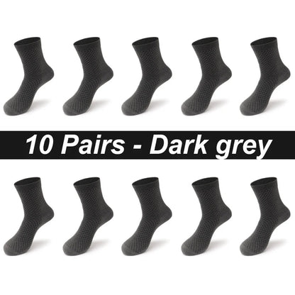 Men’s Bamboo Dress Socks – 10 Pairs, Breathable