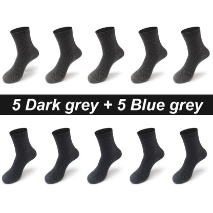 Men’s Bamboo Dress Socks – 10 Pairs, Breathable