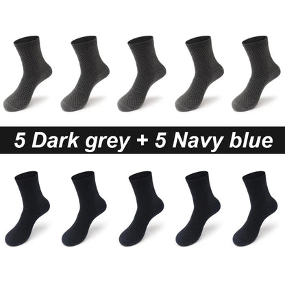 Men’s Bamboo Dress Socks – 10 Pairs, Breathable
