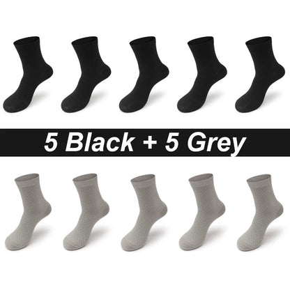 Men’s Bamboo Dress Socks – 10 Pairs, Breathable