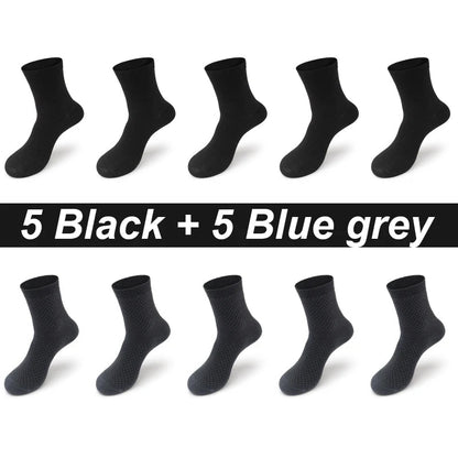 Men’s Bamboo Dress Socks – 10 Pairs, Breathable